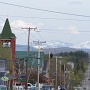 Au loin la neige sur le mont Washisgton. <br />Contraste puisqu'il fait dans les 25 degrés Celsius